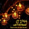 Halloween Orange Pumpkin Lanterns – Battery Operated String Lights, 30 LED Smiley Face Jack-O’-Lanterns, Indoor & Outdoor Waterproof, Warm White